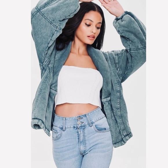 Forever 21 Seamed Mineral Wash Jacket - Picture 1 of 13